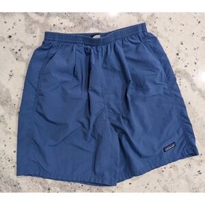 Patagonia Rare Vintage Spell Out Mesh Lined Nylon Swimming Trunks 2000s Blue S